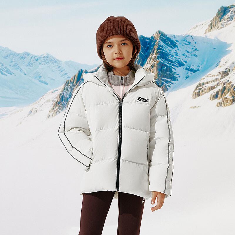 ASICS Kids' Winter Water-Resistant Padded Hooded Down Jacket