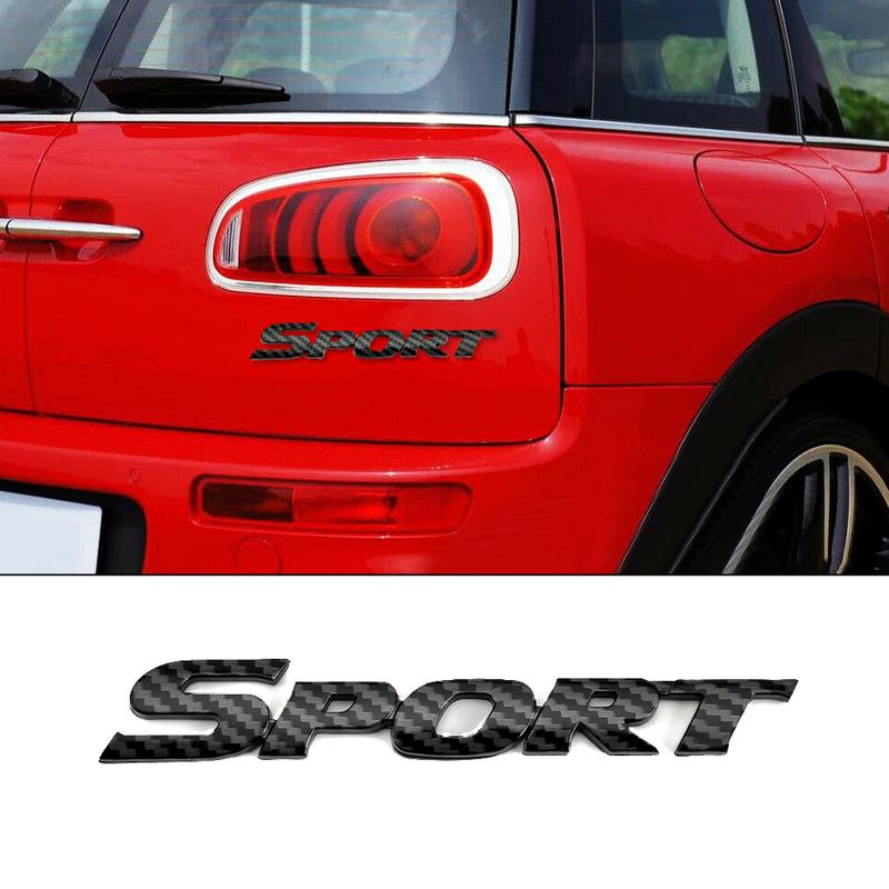 1pc Universal Car Door Emblem Decal Car Body Decorative Sticker Car Rear SPORT Styling Sticker Black Auto Exterior Accessories
