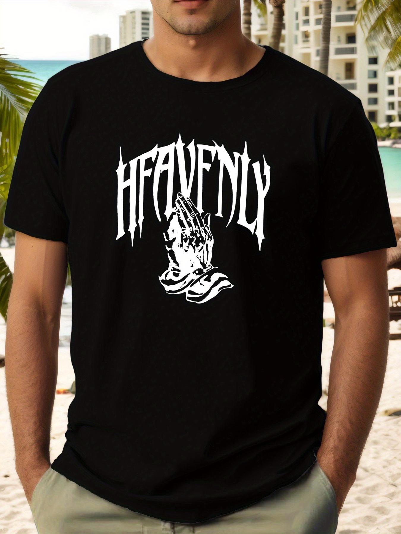 HFAVFNLY T-shirt - Summer Graphic Print Tee with Bold HEAVENLY Design XXL