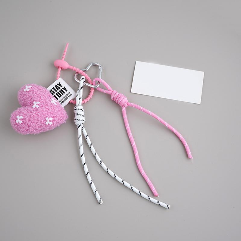 Yogodlns New Cartoon Bow Love Shape For Women Y2k Bag Pendant Couple Gift Decoration Bag Accessories