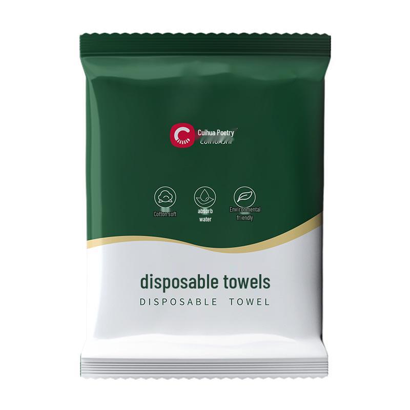 Thick, Soft Cotton Disposable Facial Tissues for Face Washing, Hotels, Guesthouses, Travel - Extra Large, Dual Use, Dry/Wet 30*50cm (Standard Towel)