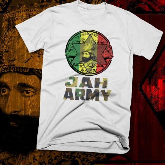 Футболка регги Хайле Селасси Растафарианский Ямайский Эфиопский Африканский царь Иуды L