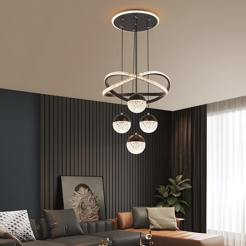 Modern led Chandelier Lighting Three LED Colors Nordic Restaurant Lighting Living Room Chandelier Hanging Lamp Lighting Fixture