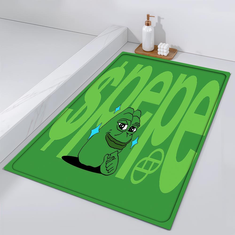 

Door Mat The Bedside Entrance Bath Wacky Frog Floor Decoration Corridor Door Mat Carpet Funny P-Pepe Living Room Balcony 40cm x 60cm