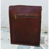Mannen geitenleer Messenger handgemaakte echte donkerbruine Cross-body Vintage tas