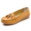 Women's spring and summer new 35-44 sandals, mom's genuine leather shoes, breathable and anti-slip casual loafers