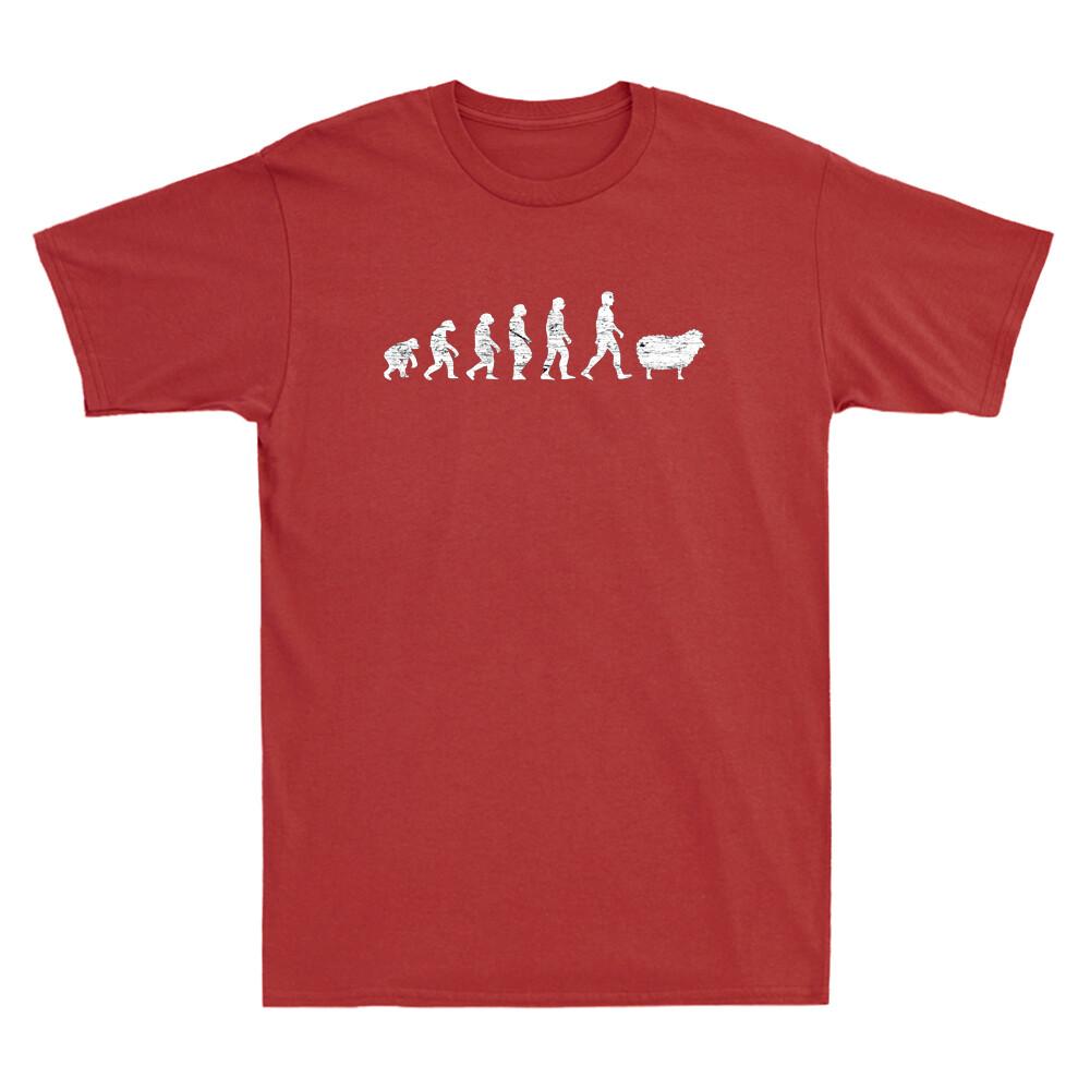 Evolution of Sheep Shirt Funny Wake Up Sheeple Sheep Farmer Shepherd Men T-shirt L