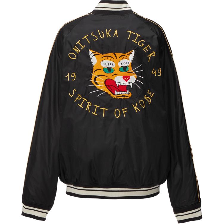 Onitsuka Tiger Logo Pilot Long Sleeve Jacket Unisex jackets Black 2183B437-001