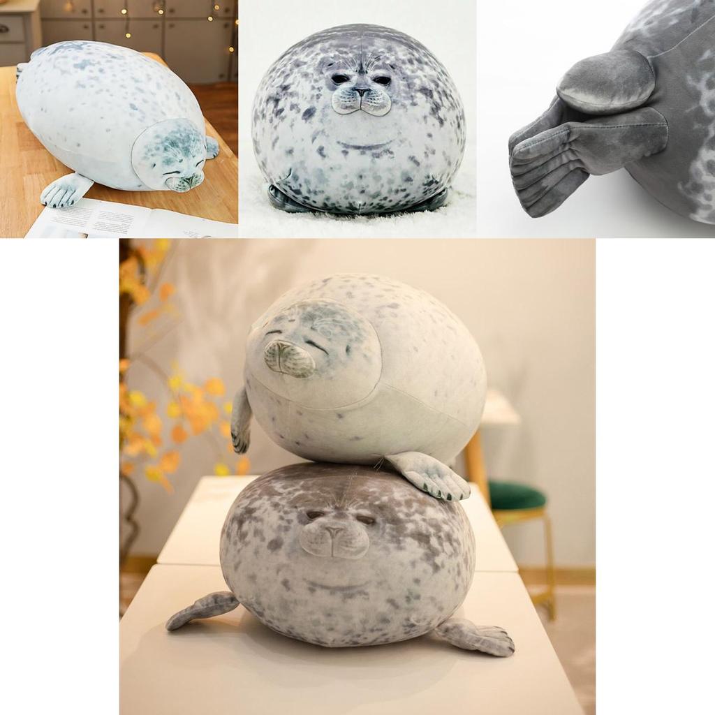 Large Chubby Blob Seal Plush Toy Animal Pillow Pet Soft And Cute Ocean Stuffed Doll Gift