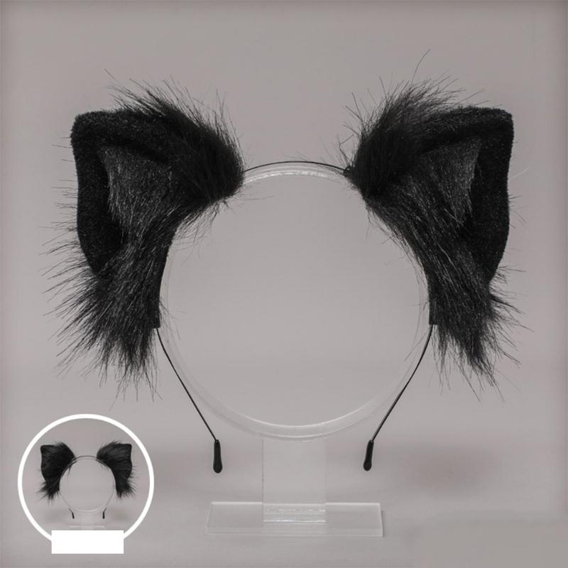 Lolita Headbands Furry Animal for Cat Ears Headwear  Kawaii Hair Hoop for Halloween Cosplay Headpiece Party Supplies