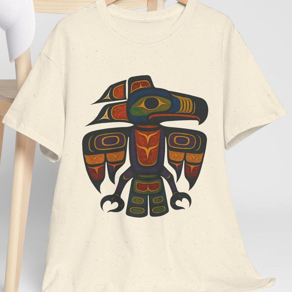 Haida Tlingit Donnervogel Totem T-Shirt: Indigene Kunst T-Shirt