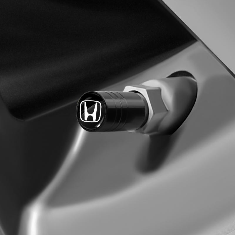 4PCS Metal Car Wheel Tire Valve Caps Stem Cover Car Accessories For Honda Civic XR-V HR-V City Accord Odyssey Spirior CRV Jazz akg256