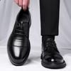 Shoes Winter Oxford Shoes British Business Casual Three-headed Leather Shoes Dress Wedding Groom Shoes Derby Shoes