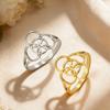 Dawapara Borromäischer Kreuz Symbol Edelstahl Ring Keltisch Fünffache Schutz Erleuchtung Amulett Religiöses Geschenk