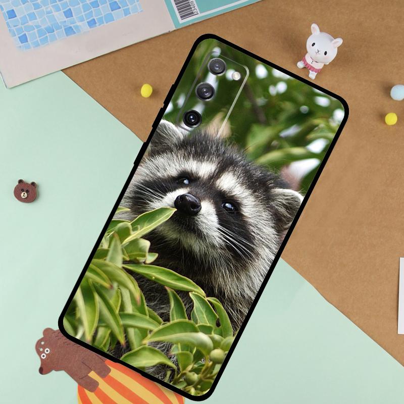 Raccoon Soft Case For Samsung Galaxy S24 Ultra S9 S10 S20 S22 S21 Plus S23 FE S25 Ultra Funda Cover