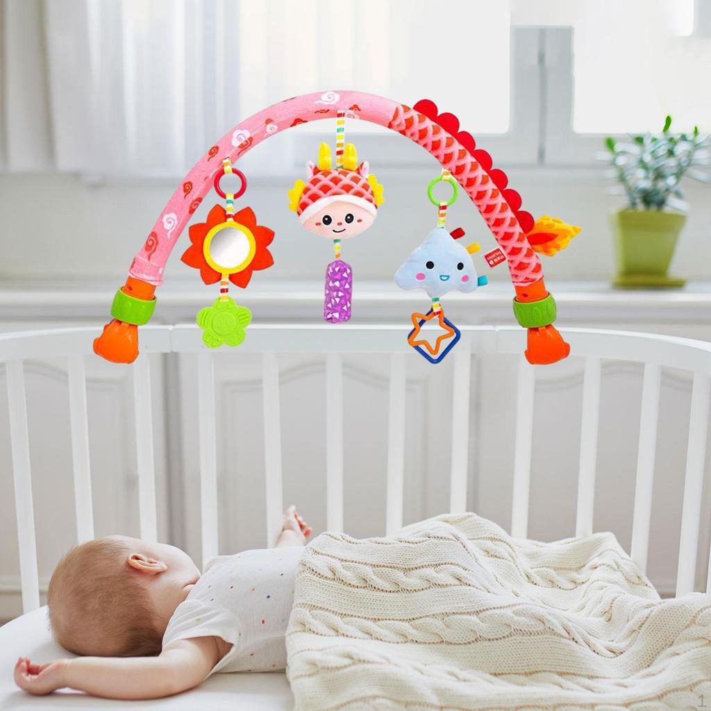 Baby Stroller Arch Toy for Babies Infants Soft Early Development Mobile Bunny