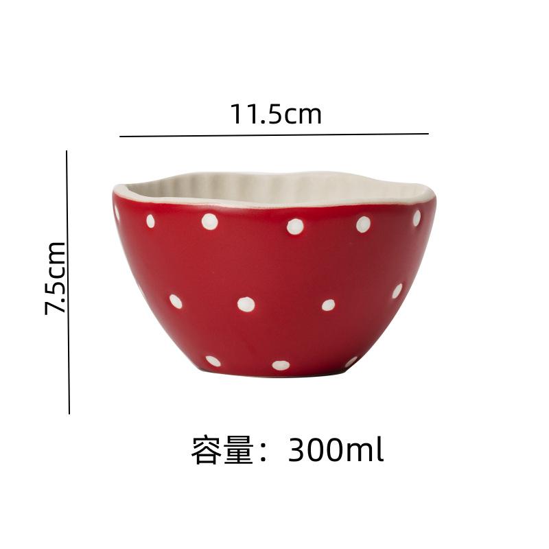 

Cartoon Cute Red Mushroom Ceramic Plate, Kitchen Dining Room, Bread, Fruit Plate, Salad Bowl, Afternoon Tea Dessert Plate