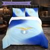 Lazio FC Themed Bedding 3Pcs Duvet Cover Set Decorative Bed Linen For Teen Room Home Decoration