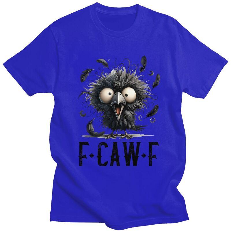 Humor Crow Gothic FCawF Meme T Shirt Unisex Short Sleeve Tshirts Summer Casual Graphic Tee Tops Pure Cotton Slim Fit Clothes