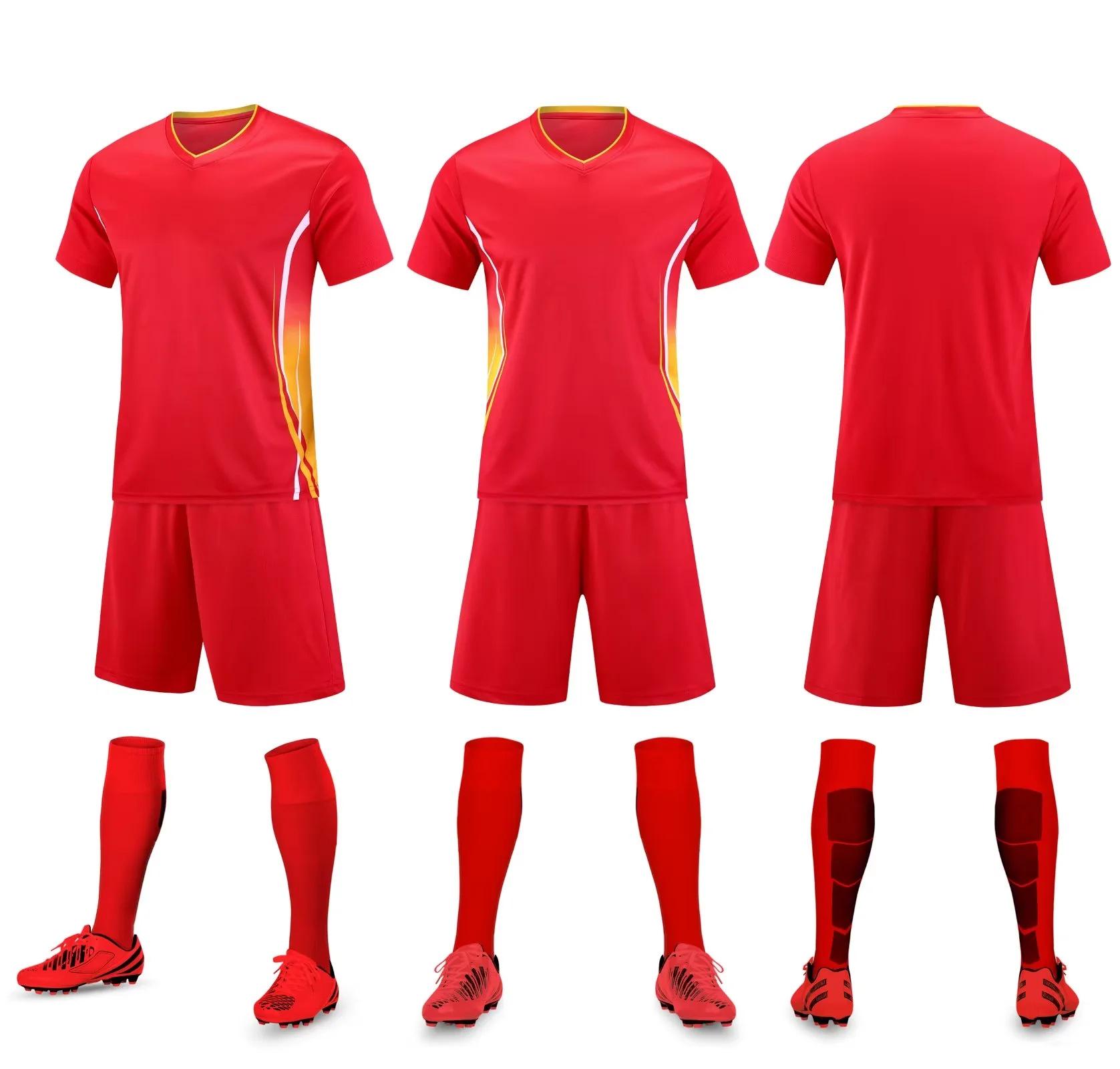 

Мужская и детская летняя футбольная тренировочная форма — дышащие спортивные костюмы с короткими рукавами 3XL