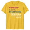 Unisex Grandad Knows Everything Funny Fathers Day Tshirt Tee Best Dad Ever Papafd