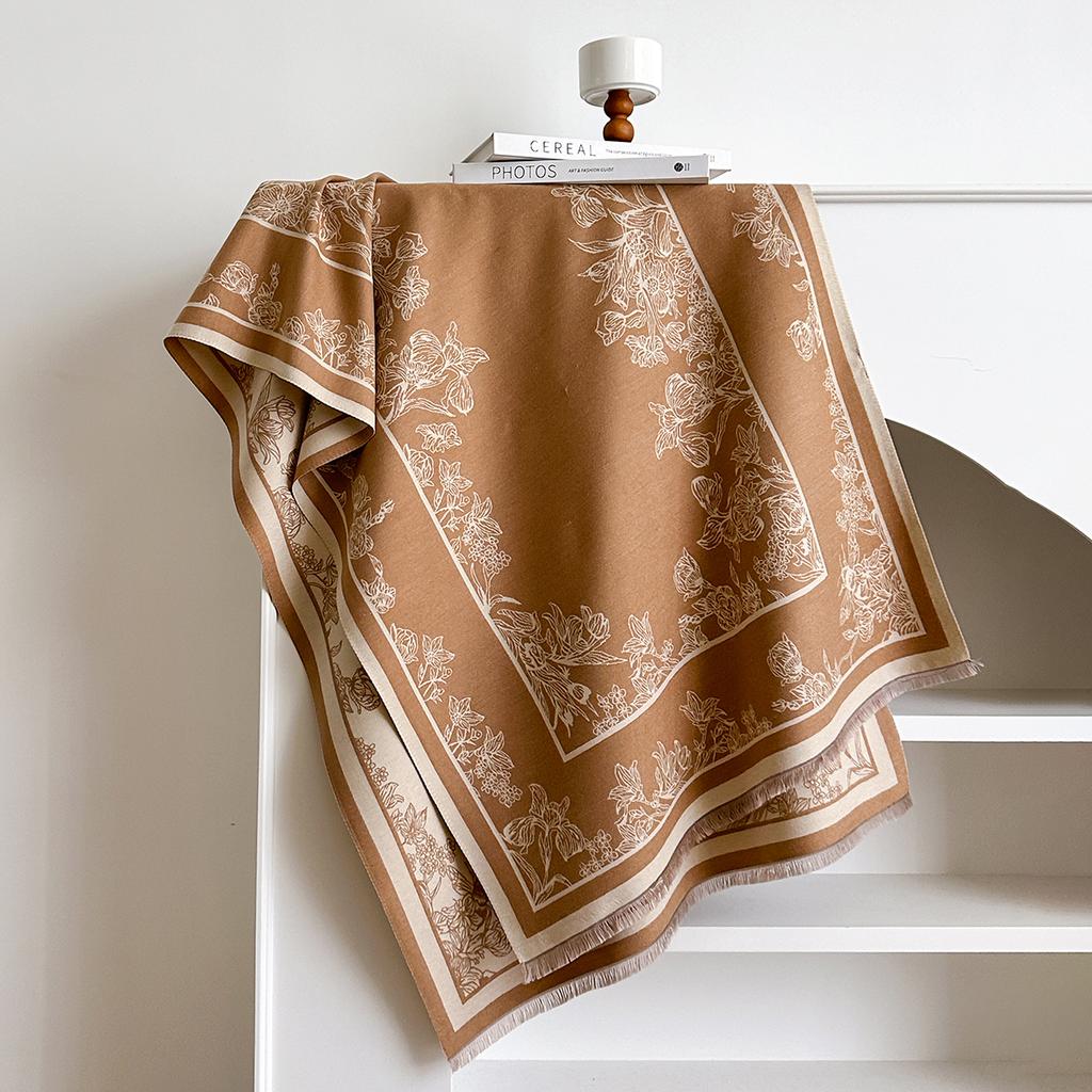 Women Fashion Winter Warm Imitation Cashmere Scarves Print Pashmina Blanket Thick Shawl Wrap Neckerchief Bufanda Echarpe Scraf