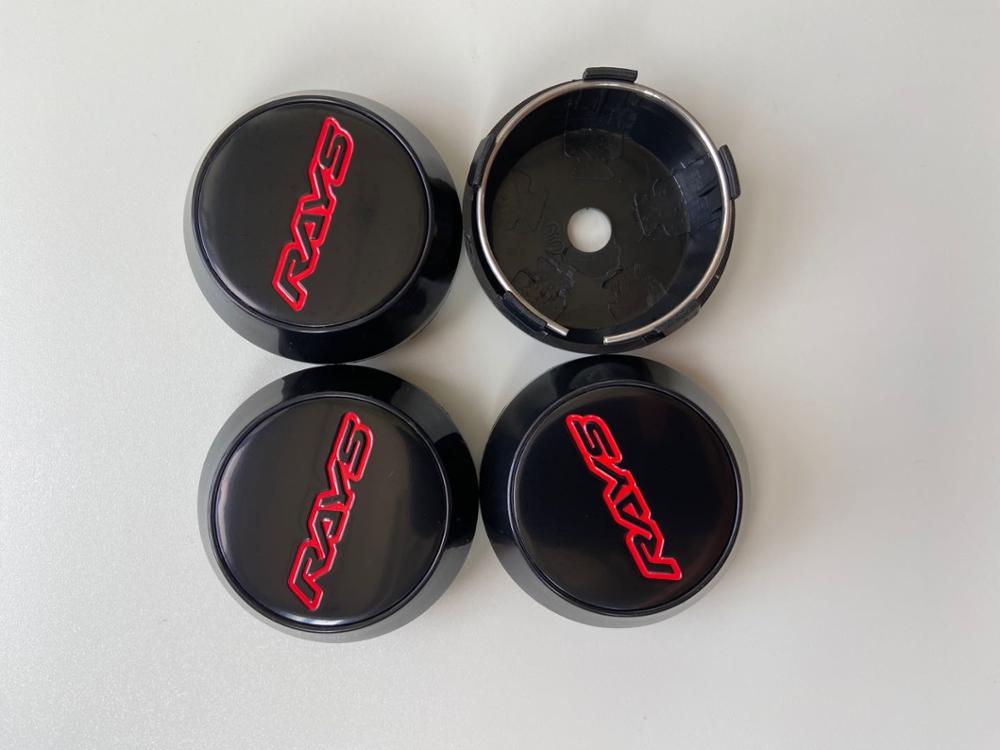 4PCS/Lot 65MM Car-Wheel-Center-Hub-Caps-for RAYS-VOLK Emblem Logo