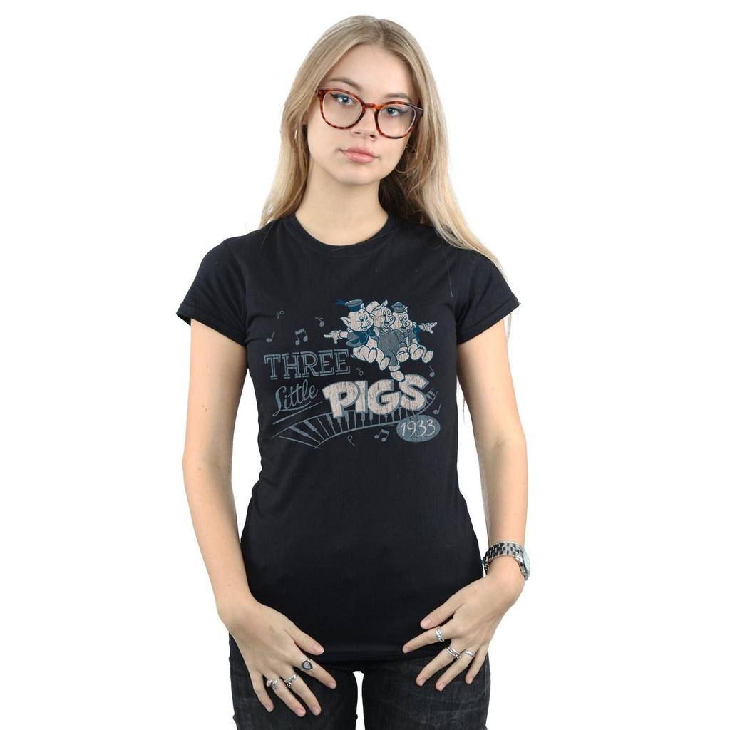 Disney Womens/Ladies Three Little Pigs 1933 Cotton T-Shirt