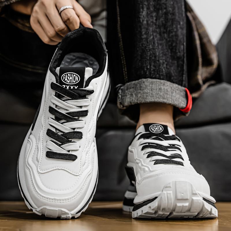 Men's Thick Sole Casual Sports Shoes Four Seasons New Soft Soles Non-slip Outdoor Running Shoes Walking Shoes Students Sneakers
