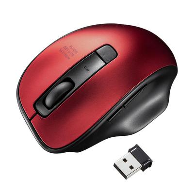 Sanwa Supply Kabellose Blaue LED Maus (rot) MA-WBL134R