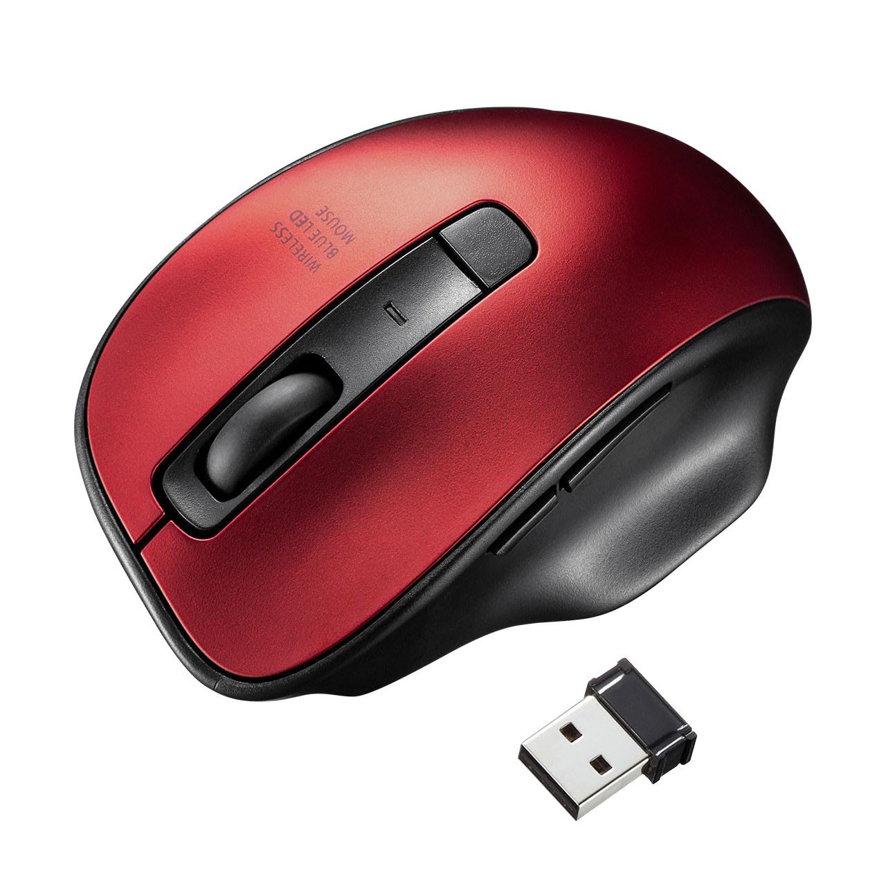 

Sanwa Supply Wireless Blue LED Mouse (Red) MA-WBL134R