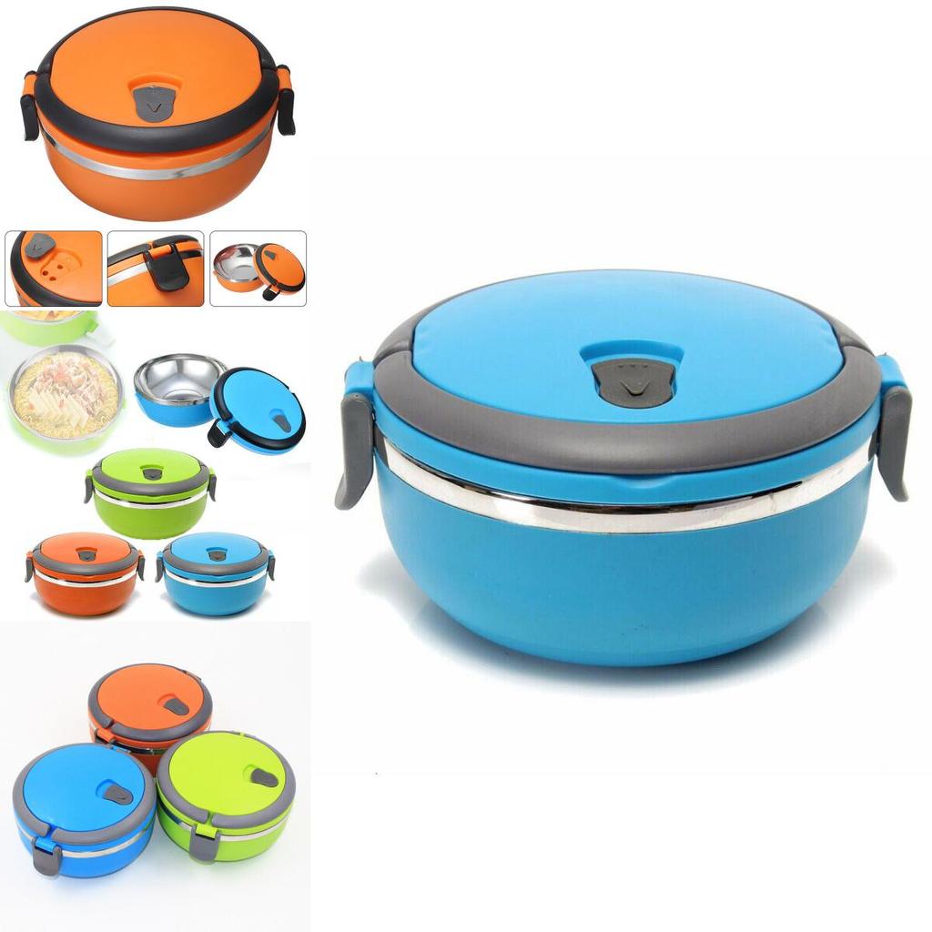 Modern Minimalist Stainless Steel Round Lunch Box For Adults 5l Capacity Multiple Layers Microwave Incompatible