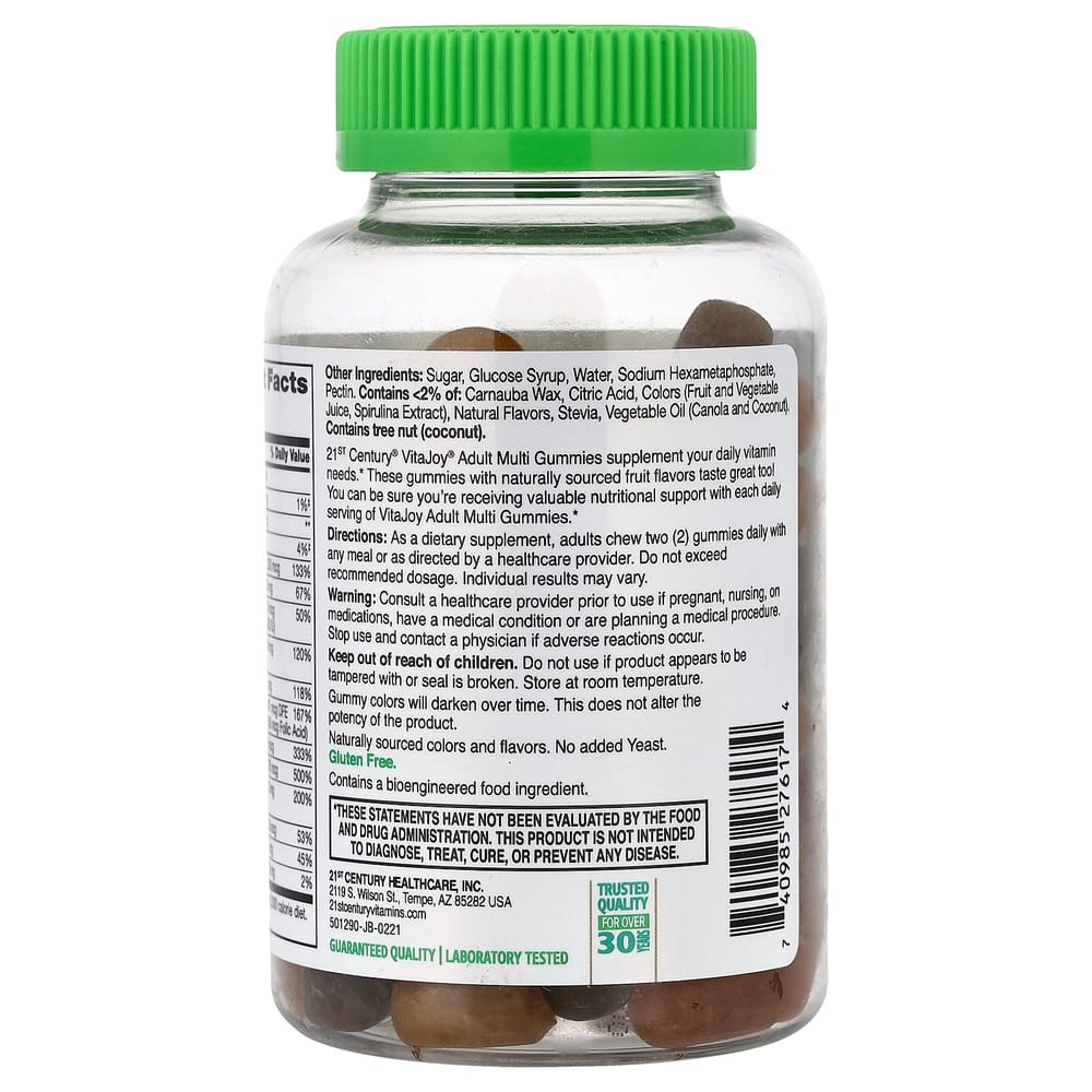 21st Century Sentry Vita Joy Adult Multivitamin Fruit Flavor Gummies, 75 Count