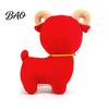 Festive Tabletop Ornament Lucky Sheep Plush Toy, Chinese Zodiac Fortune Lamb Doll with Bell Birthday Party Gift Collar, Cute Mascot for New