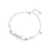Tichia 925 Sterling Silver Cherry Blossom & Butterfly Bracelet for Women - Versatile, Sweet Floral Design