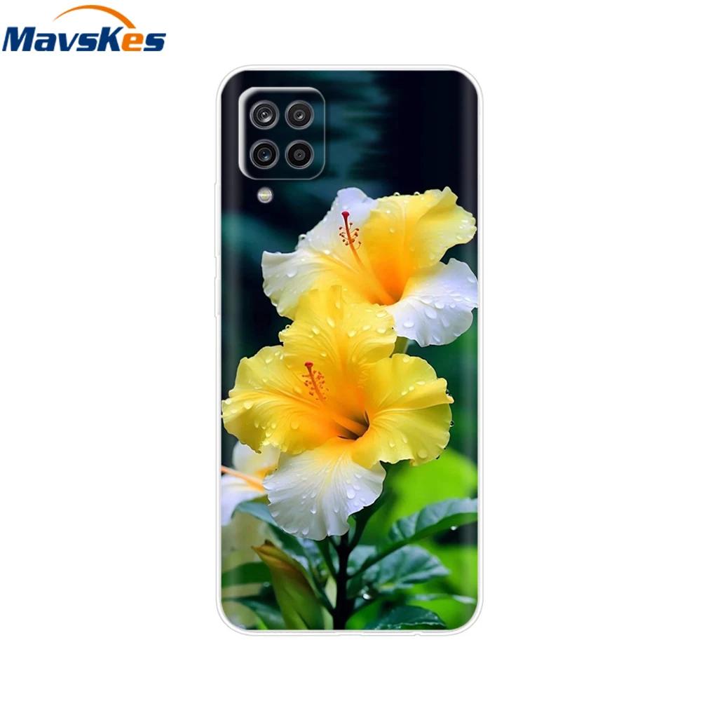 Phone Case For Samsung Galaxy A12 Case SamsungA12 Silicone Clear TPU Painted Soft Cover For Samsung A12 A 12 Bumper Fundas Etui