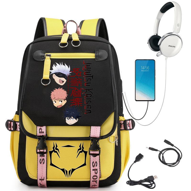 Popular Riman Peripheral Backpack Youth Student School Bag Usb Large Capacity Student Computer Bag
