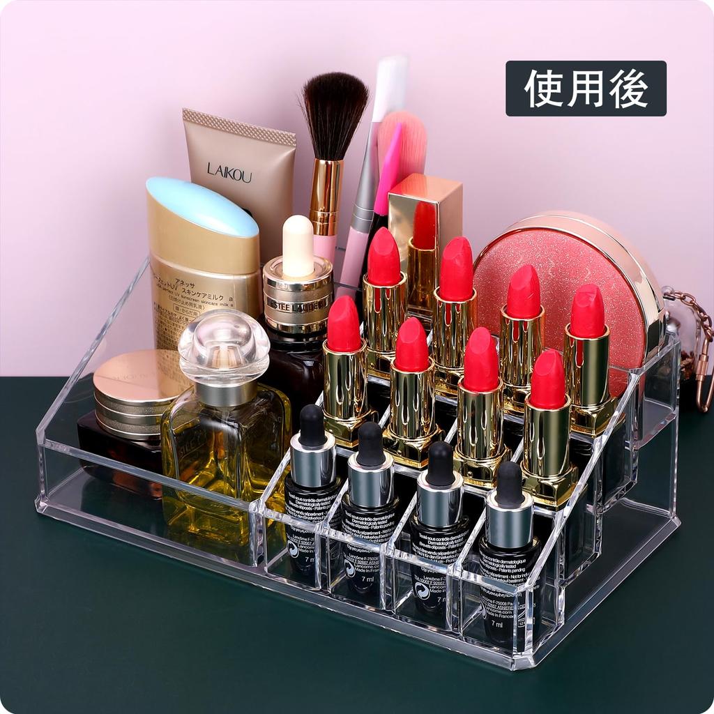 MOSIKER Cosmetic Storage Makeup Lip Makeup Brush Nail Small Item Drawer Box, Case, Case, Polish, Perfume, Storage, Acrylic, Transparent, Stylish,