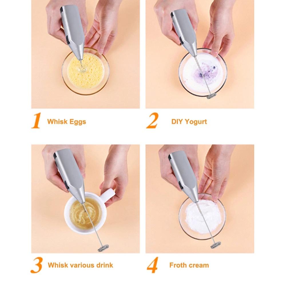 1 τεμ. Χειροποίητος αναδευτήρας αναδευτήρα γάλακτος με αφρόγαλα από ανοξείδωτο χάλυβα Εσπρέσο Cappucino Latte Maker με μπαταρία