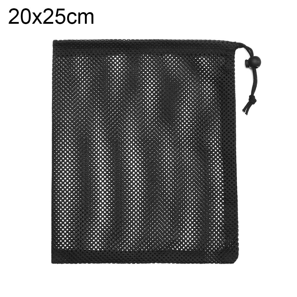 Durable Nylon Mesh Drawstring Bag Multi Purpose Storage Pouch Stuff Sack Home Laundry Bag Outdoor Travel Activity Carrier Pouch
