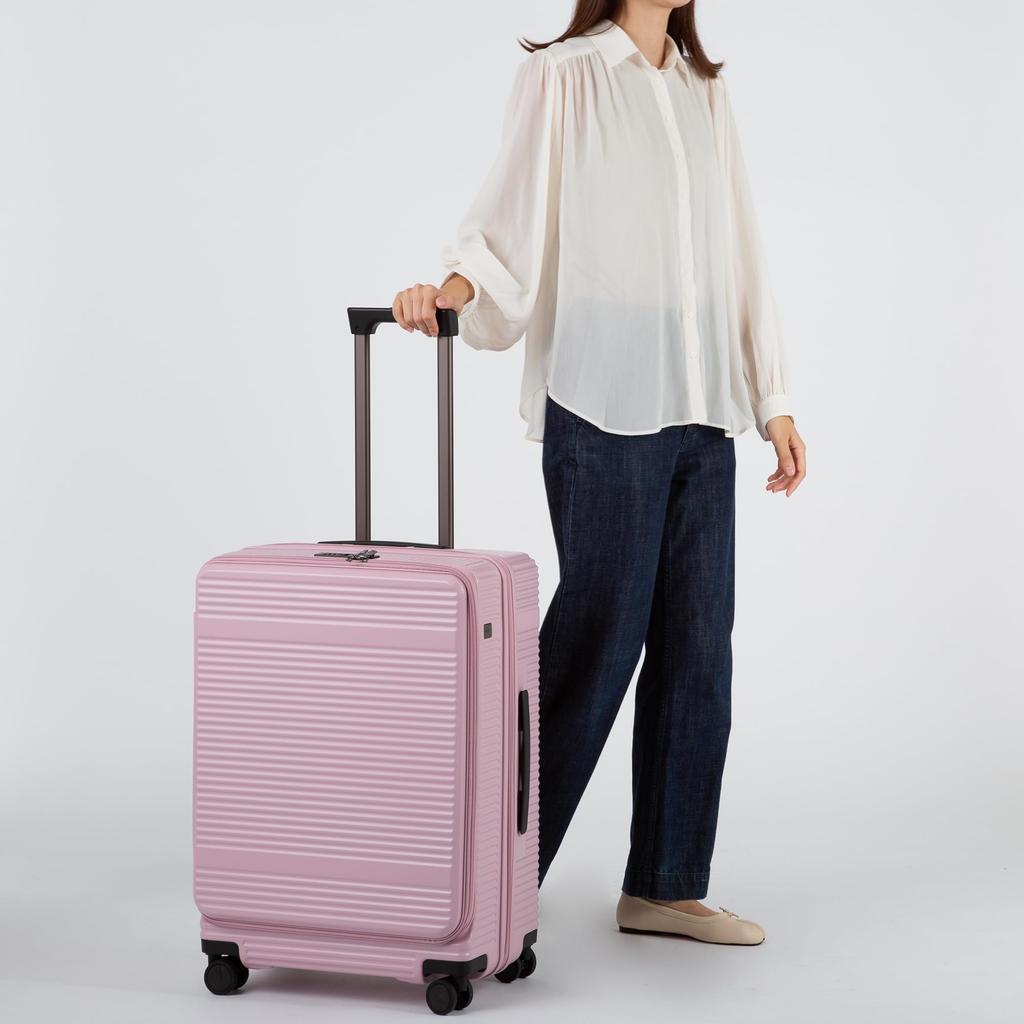 Suitcase Large Large Capacity L Size 5 Nights 6 Days 6 Nights 7 Days Front Open Capacity Expansion Function Caster Stopper Carry Case Carry Bag