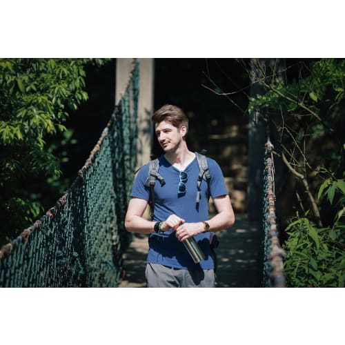 1000ml Stainless Steel Vacuum Insulated Water Bottle with Handle, Dual Lids, Direct Drinking, Large Capacity, Insulated for Hot or Cold Drinks, Sports