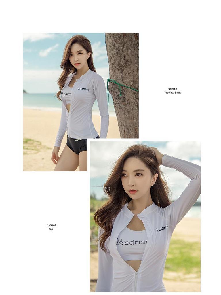 Women's Slimming Quick-Dry Surfing & Diving Sunsuit with Jellyfish Print, Korean Style