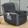 Wing Chair Cover Velvet Plush High Stretch Slipcovers For Wingback Chairs Slipcover Washable Armchair Protector Cover