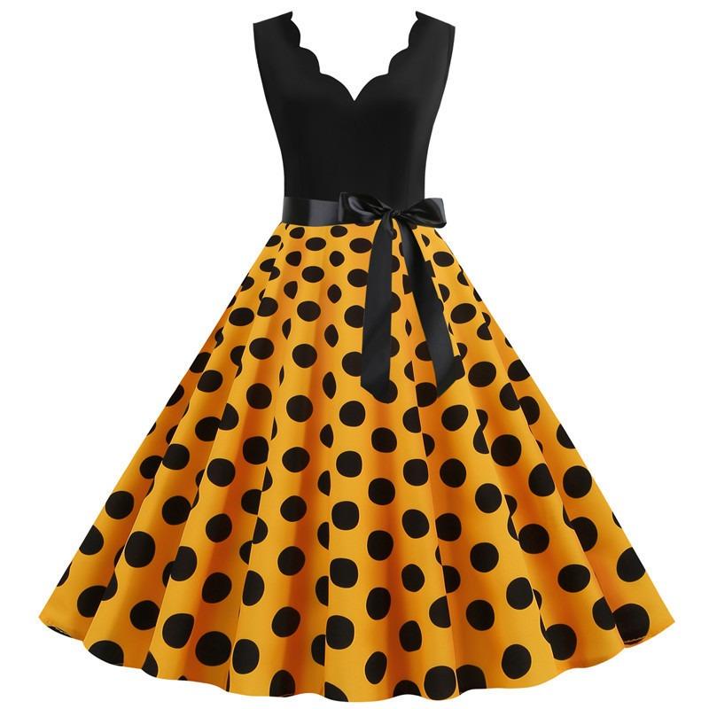 BITCED Women's Fashion Summer Spring V-Neck Sleeveless Casual Dresses