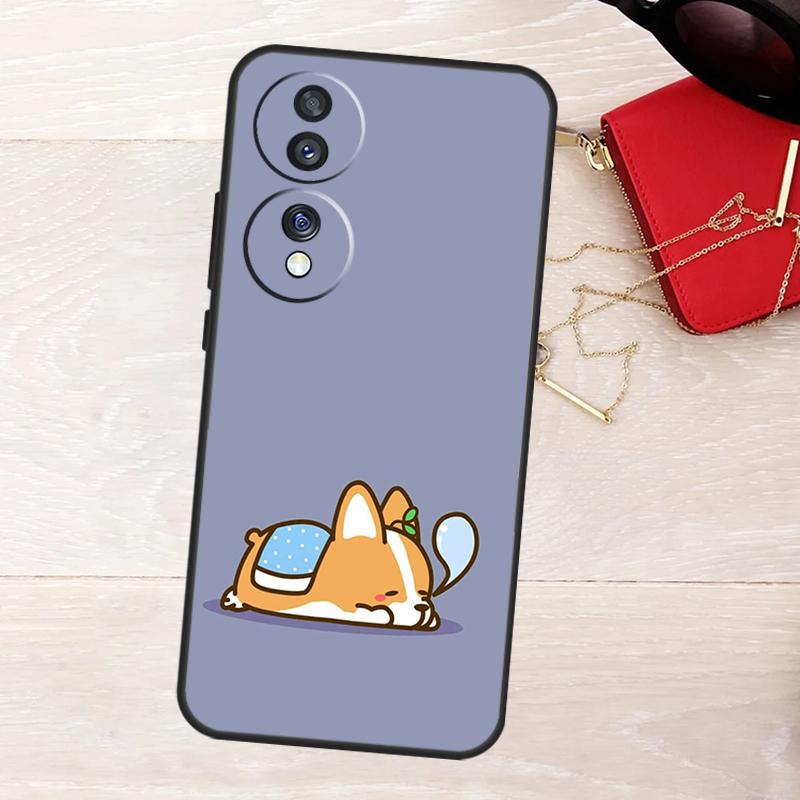 Cartoon Corgi Dog Case For Honor Magic 8 5 6 7 Lite X9a X9b X9c X9d X8b X8c Win RT 50 70 90 200 400 Pro Cover