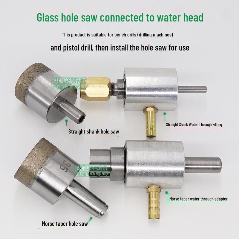 Glass Hole Opener Water Connection Drill Bit Nozzle Enlarger