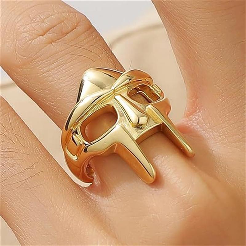 Zlý egyptský faraonský prsten Gotické doplňky pro muže Gladiator Mf Doom prsten Punk Nastavitelné prsteny Párty Klub Vyznání Dárek