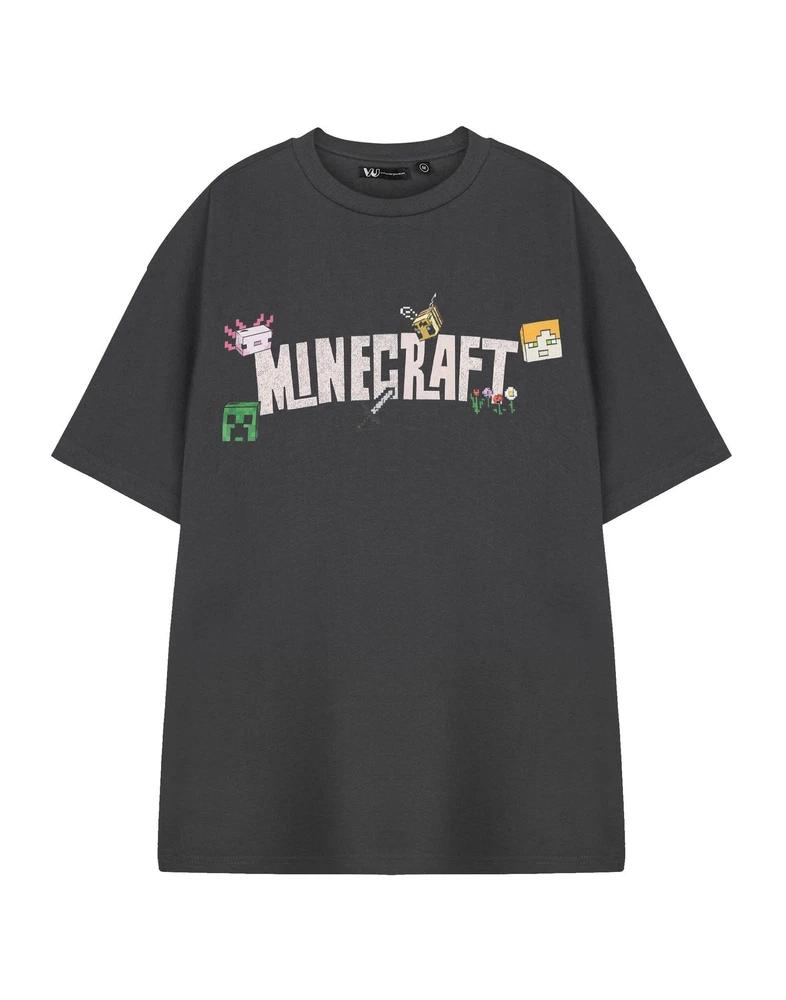 Minecraft Short Sleeved TShirt womens Charcoal Gaming Official Merch S