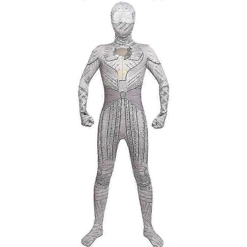 Marvel Moon Knight Theme Costume Costume Jumpsuit + Cloak + Belt + Headgear Set, Halloween Cosplay Adults_L03